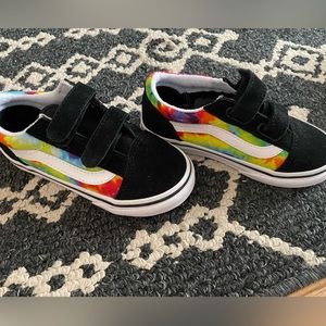 Tie dye, multicoloured Toddler Sneakers w/Velcro